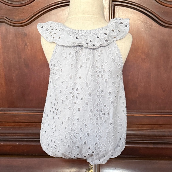 RYLEE + CRU Blue Eyelet Bubble Romper 18-24M VGUC - Picture 6 of 7
